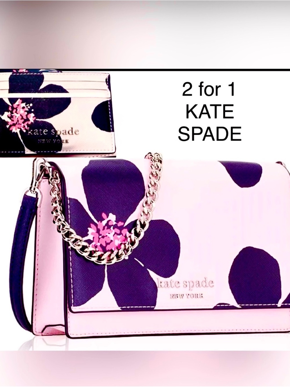 Kate Spade Cameron Grand Flora Crossbody Bag NWT w card holder and dust bag incl